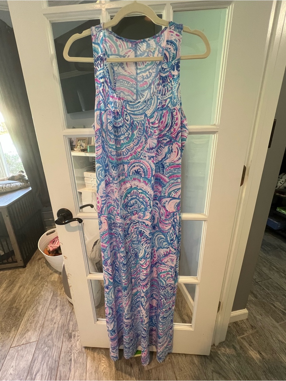 Lilly Pulitzer Treena Maxi Dress in Happy as a Clam print.